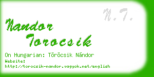 nandor torocsik business card