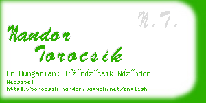 nandor torocsik business card